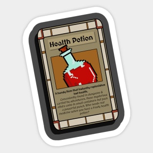 Health Potion Trading Card - Role Playing Game Sticker